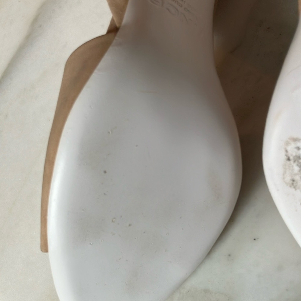 Vince Women's Tan Open-Toe D’Orsay Nubuck Heels size 8 1/2 - Picture 9 of 14
